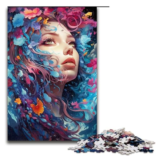 Puzzle für Erwachsene 1000 Teile farbenfrohe psychedelische Göttin Puzzle Spiele Spielzeug Geschenk geeignet als Schreibtischdekoration 75 x 50 cm Puzzle für Erwachsene 1000 Teile farbenfrohe psychedelische Göttin Puzzle Spiele Spielzeug Geschenk geeignet als Schreibtischdekoration 75 x 50 cm von QSYFNBZL