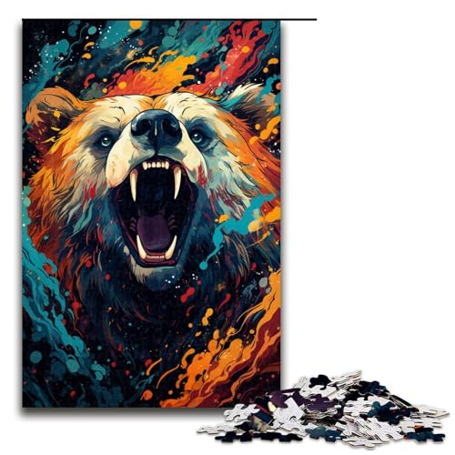 Puzzle für Erwachsene 1000 Teile farbenfrohe psychedelische Göttin Puzzle Spiele Spielzeug Geschenk geeignet als Schreibtischdekoration 75 x 50 cm von QSYFNBZL