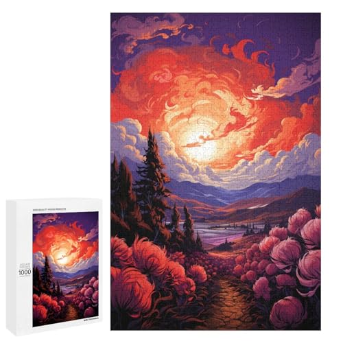 Puzzle für Erwachsene 1000 Teile farbenfrohe psychedelische Lavendelfarbe Puzzle für Kinder Holzpuzzle dekomprimierendes intellektuelles Lernspielzeug 75 x 50 cm Puzzle für Erwachsene 1000 Teile farbenfrohe psychedelische Lavendelfarbe Puzzle für Kinder Holzpuzzle dekomprimierendes intellektuelles Lernspielzeug 75 x 50 cm von QSYFNBZL