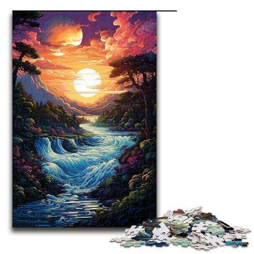 Puzzle für Erwachsene 1000 Teile farbenfrohe psychedelische Sonnenuntergangslandschaft DIY Puzzle Spielzeug tolle Geschenke zu Weihnachten für Teenager ab 14 Jahren 75 x 50 cm Puzzle für Erwachsene 1000 Teile farbenfrohe psychedelische Sonnenuntergangslandschaft DIY Puzzle Spielzeug tolle Geschenke zu Weihnachten für Teenager ab 14 Jahren 75 x 50 cm von QSYFNBZL