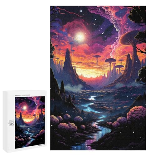 Puzzle für Erwachsene 1000 Teile farbenfrohe psychedelische kosmische Landschaft Holzpuzzle Lernspielzeug Familienspiele 75 x 50 cm Puzzle für Erwachsene 1000 Teile farbenfrohe psychedelische kosmische Landschaft Holzpuzzle Lernspielzeug Familienspiele 75 x 50 cm von QSYFNBZL