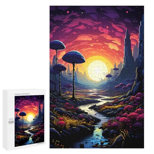Puzzle für Erwachsene 1000 Teile farbenfrohe psychedelische kosmische Landschaft Puzzle für Lernspiele Herausforderungsspielzeug einzigartige Heimdekoration und Geschenke 75 x 50 cm Puzzle für Erwachsene 1000 Teile farbenfrohe psychedelische kosmische Landschaft Puzzle für Lernspiele Herausforderungsspielzeug einzigartige Heimdekoration und Geschenke 75 x 50 cm von QSYFNBZL