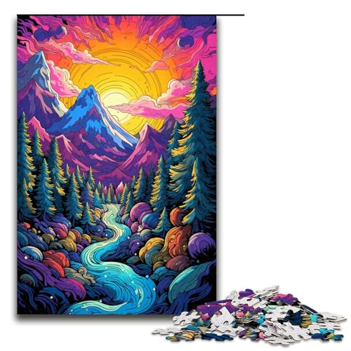 Puzzle für Erwachsene 1000 Teile farbenfrohe schöne Berge Puzzle Spiele Spielzeug Geschenk geeignet als Schreibtischdekoration 75 x 50 cm Puzzle für Erwachsene 1000 Teile farbenfrohe schöne Berge Puzzle Spiele Spielzeug Geschenk geeignet als Schreibtischdekoration 75 x 50 cm von QSYFNBZL