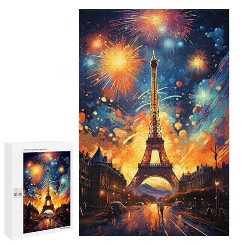 Puzzle für Erwachsene 1000 Teile farbenfroher Psychedelischer Eiffelturm Holzpuzzle Lernspielzeug Familienspiele 75 x 50 cm Puzzle für Erwachsene 1000 Teile farbenfroher Psychedelischer Eiffelturm Holzpuzzle Lernspielzeug Familienspiele 75 x 50 cm von QSYFNBZL