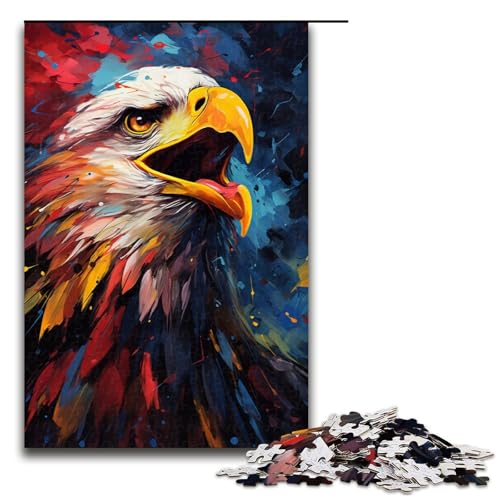 Puzzle für Erwachsene 1000 Teile farbenfroher Psychedelischer Himmelsbussard unmögliches Puzzle Familienspiel Stressabbau schwierige Herausforderung 75 x 50 cm von QSYFNBZL