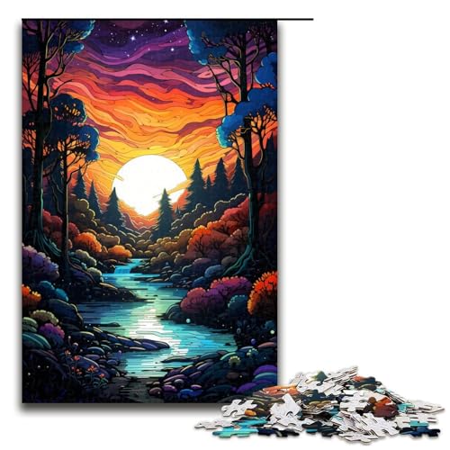 Puzzle für Erwachsene 1000 Teile farbenfroher Psychedelischer Wald Geburtstagsgeschenk für Teenager ab 14 Jahren 75 x 50 cm Puzzle für Erwachsene 1000 Teile farbenfroher Psychedelischer Wald Geburtstagsgeschenk für Teenager ab 14 Jahren 75 x 50 cm von QSYFNBZL