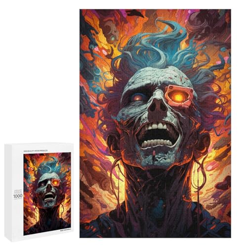 Puzzle für Erwachsene 1000 Teile farbenfrohes „Psychedelia of Mutants“ Puzzle für Erwachsene Holzspiele für die ganze Familie Weihnachts und Geburtstagsgeschenke 75 x 50 cm von QSYFNBZL