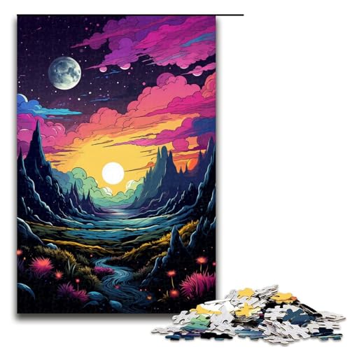 Puzzle für Erwachsene 1000 Teile farbenfrohes Fantasielandschaftsspielzeug intellektuelles Spiel ganze Familie 75 x 50 cm Puzzle für Erwachsene 1000 Teile farbenfrohes Fantasielandschaftsspielzeug intellektuelles Spiel ganze Familie 75 x 50 cm von QSYFNBZL