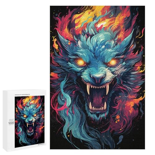 Puzzle für Erwachsene 1000 Teile farbenfrohes psychedelisches Drachenmonster Puzzle für Lernspiele Herausforderungsspielzeug einzigartige Heimdekoration und Geschenke 75 x 50 cm Puzzle für Erwachsene 1000 Teile farbenfrohes psychedelisches Drachenmonster Puzzle für Lernspiele Herausforderungsspielzeug einzigartige Heimdekoration und Geschenke 75 x 50 cm von QSYFNBZL