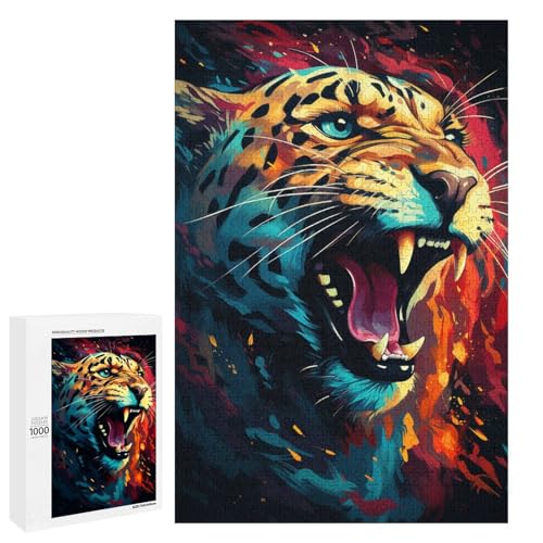 Puzzle für Erwachsene 1000 Teile farbenfrohes psychedelisches Farbgeparden Holzpuzzle Lernspielzeug Familienspiele 75 x 50 cm Puzzle für Erwachsene 1000 Teile farbenfrohes psychedelisches Farbgeparden Holzpuzzle Lernspielzeug Familienspiele 75 x 50 cm von QSYFNBZL
