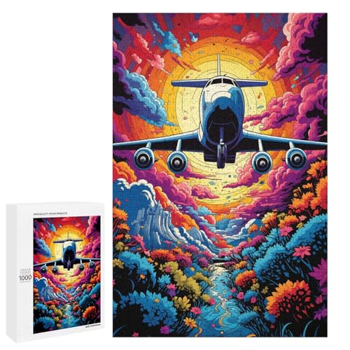 Puzzle für Erwachsene 1000 Teile farbenfrohes psychedelisches Flugzeug Puzzle für Lernspiele Herausforderungsspielzeug einzigartige Heimdekoration und Geschenke 75 x 50 cm Puzzle für Erwachsene 1000 Teile farbenfrohes psychedelisches Flugzeug Puzzle für Lernspiele Herausforderungsspielzeug einzigartige Heimdekoration und Geschenke 75 x 50 cm von QSYFNBZL