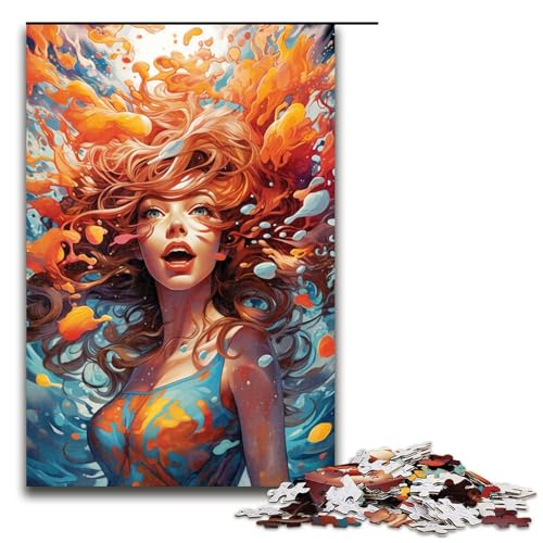 Puzzle für Erwachsene 1000 Teile farbenfrohes psychedelisches Frauen Puzzle Kunstwerk Geburtstagsgeschenk Wandkunst 75 x 50 cm Puzzle für Erwachsene 1000 Teile farbenfrohes psychedelisches Frauen Puzzle Kunstwerk Geburtstagsgeschenk Wandkunst 75 x 50 cm von QSYFNBZL