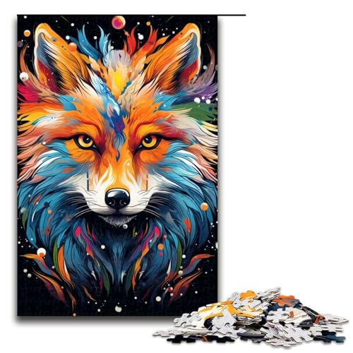 Puzzle für Erwachsene 1000 Teile farbenfrohes psychedelisches Fuchstier Holzpuzzle Lernspielzeug Familienspiele 75 x 50 cm Puzzle für Erwachsene 1000 Teile farbenfrohes psychedelisches Fuchstier Holzpuzzle Lernspielzeug Familienspiele 75 x 50 cm von QSYFNBZL