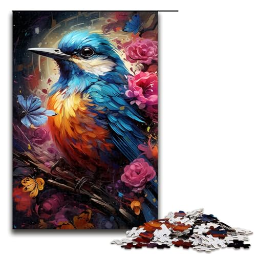 Puzzle für Erwachsene 1000 Teile farbenfrohes psychedelisches Geistertier Spatz Familienspaß Puzzle tolles Geschenk für Teenager ab 14 Jahren 75 x 50 cm Puzzle für Erwachsene 1000 Teile farbenfrohes psychedelisches Geistertier Spatz Familienspaß Puzzle tolles Geschenk für Teenager ab 14 Jahren 75 x 50 cm von QSYFNBZL