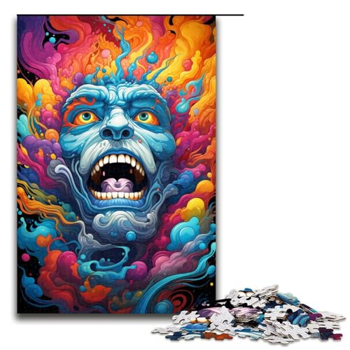 Puzzle für Erwachsene 1000 Teile farbenfrohes psychedelisches Gott Puzzle Lernspiele für Zuhause DIY Spielzeug tolles Geschenk für Spiele 75 x 50 cm Puzzle für Erwachsene 1000 Teile farbenfrohes psychedelisches Gott Puzzle Lernspiele für Zuhause DIY Spielzeug tolles Geschenk für Spiele 75 x 50 cm von QSYFNBZL