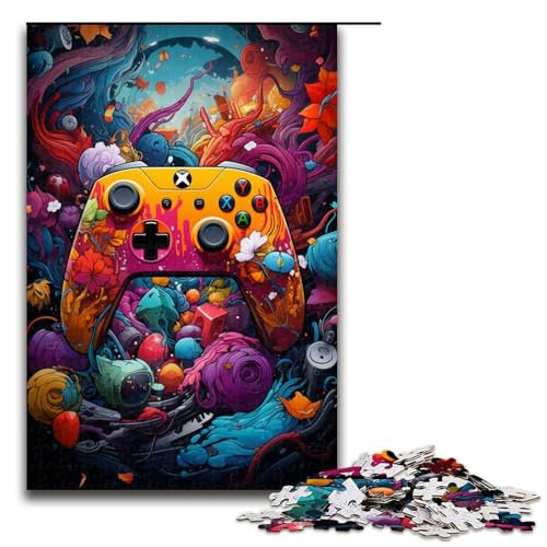 Puzzle für Erwachsene 1000 Teile farbenfrohes psychedelisches Griff Puzzle für die ganze Familie tolles Geschenk für Teenager ab 14 Jahren 75 x 50 cm von QSYFNBZL