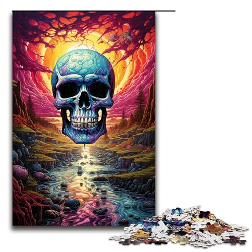 Puzzle für Erwachsene 1000 Teile farbenfrohes psychedelisches Höllenschädel Puzzle für Kinder Holzpuzzle dekomprimierendes intellektuelles Lernspielzeug 75 x 50 cm Puzzle für Erwachsene 1000 Teile farbenfrohes psychedelisches Höllenschädel Puzzle für Kinder Holzpuzzle dekomprimierendes intellektuelles Lernspielzeug 75 x 50 cm von QSYFNBZL
