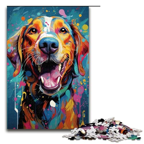 Puzzle für Erwachsene 1000 Teile farbenfrohes psychedelisches Hundegemälde Lernspiele für Zuhause DIY Spielzeug tolles Geschenk für Spiele 75 x 50 cm Puzzle für Erwachsene 1000 Teile farbenfrohes psychedelisches Hundegemälde Lernspiele für Zuhause DIY Spielzeug tolles Geschenk für Spiele 75 x 50 cm von QSYFNBZL