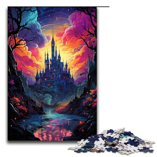 Puzzle für Erwachsene 1000 Teile farbenfrohes psychedelisches Königreich Puzzle für Kinder Holzpuzzle dekomprimierendes intellektuelles Lernspielzeug 75 x 50 cm Puzzle für Erwachsene 1000 Teile farbenfrohes psychedelisches Königreich Puzzle für Kinder Holzpuzzle dekomprimierendes intellektuelles Lernspielzeug 75 x 50 cm von QSYFNBZL