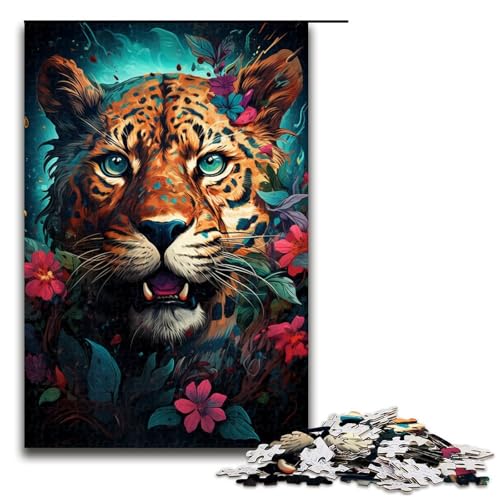 Puzzle für Erwachsene 1000 Teile farbenfrohes psychedelisches Leoparden Holzpuzzle Lernspielzeug Familienspiele 75 x 50 cm Puzzle für Erwachsene 1000 Teile farbenfrohes psychedelisches Leoparden Holzpuzzle Lernspielzeug Familienspiele 75 x 50 cm von QSYFNBZL