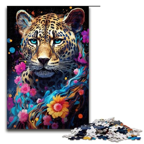 Puzzle für Erwachsene 1000 Teile farbenfrohes psychedelisches Leoparden Puzzle für Lernspiele Herausforderungsspielzeug einzigartige Heimdekoration und Geschenke 75 x 50 cm Puzzle für Erwachsene 1000 Teile farbenfrohes psychedelisches Leoparden Puzzle für Lernspiele Herausforderungsspielzeug einzigartige Heimdekoration und Geschenke 75 x 50 cm von QSYFNBZL