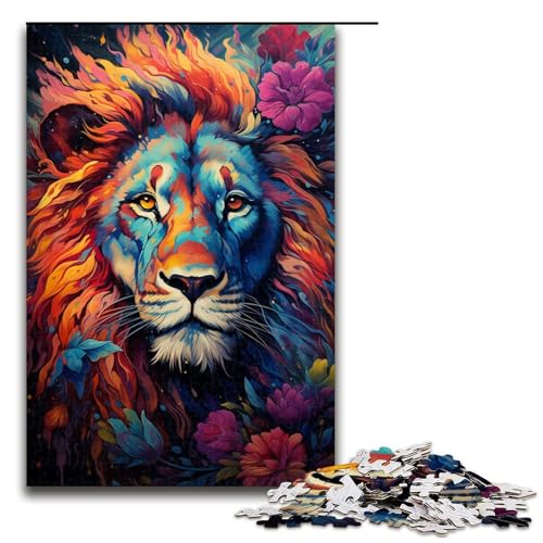 Puzzle für Erwachsene 1000 Teile farbenfrohes psychedelisches Löwen Puzzle Geburtstagsgeschenk für Teenager ab 14 Jahren 75 x 50 cm Puzzle für Erwachsene 1000 Teile farbenfrohes psychedelisches Löwen Puzzle Geburtstagsgeschenk für Teenager ab 14 Jahren 75 x 50 cm von QSYFNBZL