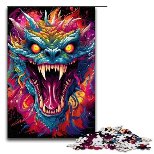 Puzzle für Erwachsene 1000 Teile farbenfrohes psychedelisches Monster Puzzle für Lernspiele Herausforderungsspielzeug einzigartige Heimdekoration und Geschenke 75 x 50 cm Puzzle für Erwachsene 1000 Teile farbenfrohes psychedelisches Monster Puzzle für Lernspiele Herausforderungsspielzeug einzigartige Heimdekoration und Geschenke 75 x 50 cm von QSYFNBZL