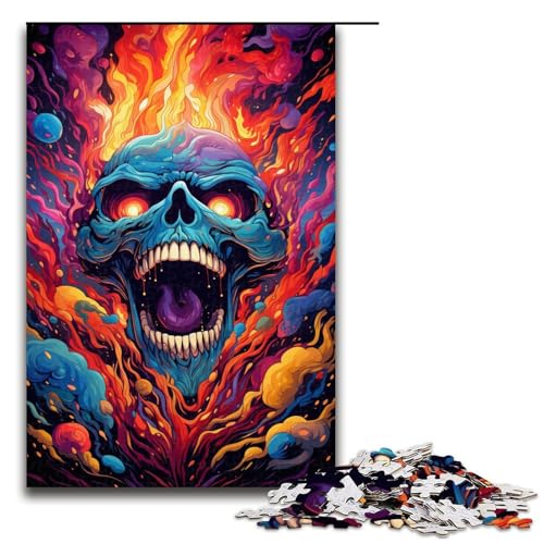 Puzzle für Erwachsene 1000 Teile farbenfrohes psychedelisches Monster auf Feuer Puzzle für Lernspiele Herausforderungsspielzeug einzigartige Heimdekoration und Geschenke 75 x 50 cm Puzzle für Erwachsene 1000 Teile farbenfrohes psychedelisches Monster auf Feuer Puzzle für Lernspiele Herausforderungsspielzeug einzigartige Heimdekoration und Geschenke 75 x 50 cm von QSYFNBZL