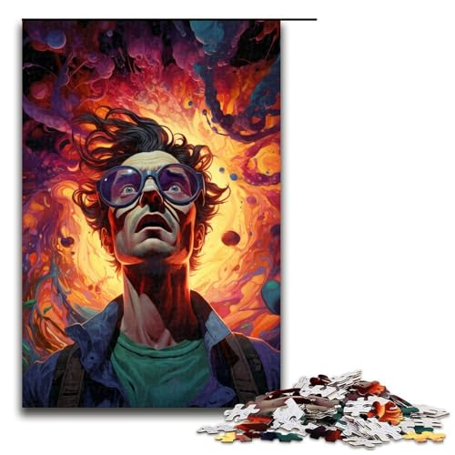 Puzzle für Erwachsene 1000 Teile farbenfrohes psychedelisches Puzzle mit verrücktem Wissenschaftler Geburtstagsgeschenk für Teenager ab 14 Jahren 75 x 50 cm Puzzle für Erwachsene 1000 Teile farbenfrohes psychedelisches Puzzle mit verrücktem Wissenschaftler Geburtstagsgeschenk für Teenager ab 14 Jahren 75 x 50 cm von QSYFNBZL
