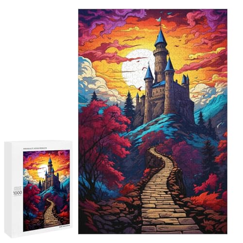 Puzzle für Erwachsene 1000 Teile farbenfrohes psychedelisches Schloss Kreuzenstein Puzzle für Kinder Holzpuzzle dekomprimierendes intellektuelles Lernspielzeug 75 x 50 cm Puzzle für Erwachsene 1000 Teile farbenfrohes psychedelisches Schloss Kreuzenstein Puzzle für Kinder Holzpuzzle dekomprimierendes intellektuelles Lernspielzeug 75 x 50 cm von QSYFNBZL