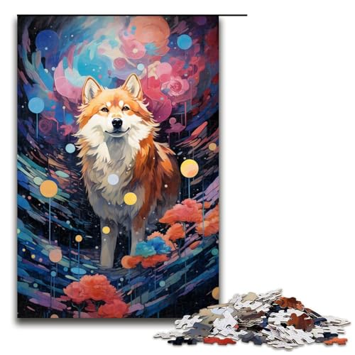 Puzzle für Erwachsene 1000 Teile farbenfrohes psychedelisches Shiba Inu Holzpuzzle Lernspielzeug Familienspiele 75 x 50 cm Puzzle für Erwachsene 1000 Teile farbenfrohes psychedelisches Shiba Inu Holzpuzzle Lernspielzeug Familienspiele 75 x 50 cm von QSYFNBZL