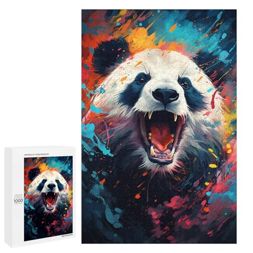 Puzzle für Erwachsene 1000 Teile farbenfrohes psychedelisches Tier Panda Muster zum Zusammenbauen hilft dem Gehirn süchtig machendes Spielzeug zur Förderung der Geduld 75 x 50 cm Puzzle für Erwachsene 1000 Teile farbenfrohes psychedelisches Tier Panda Muster zum Zusammenbauen hilft dem Gehirn süchtig machendes Spielzeug zur Förderung der Geduld 75 x 50 cm von QSYFNBZL