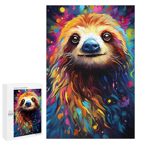 Puzzle für Erwachsene 1000 Teile farbenfrohes psychedelisches Tier Seeotter Puzzle für Kinder Holzpuzzle dekomprimierendes intellektuelles Lernspielzeug 75 x 50 cm Puzzle für Erwachsene 1000 Teile farbenfrohes psychedelisches Tier Seeotter Puzzle für Kinder Holzpuzzle dekomprimierendes intellektuelles Lernspielzeug 75 x 50 cm von QSYFNBZL