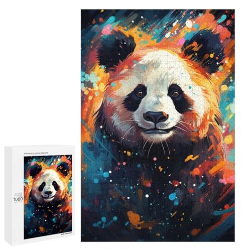 Puzzle für Erwachsene 1000 Teile farbenfrohes psychedelisches Tierpanda Holzpuzzle Lernspielzeug Familienspiele 75 x 50 cm Puzzle für Erwachsene 1000 Teile farbenfrohes psychedelisches Tierpanda Holzpuzzle Lernspielzeug Familienspiele 75 x 50 cm von QSYFNBZL