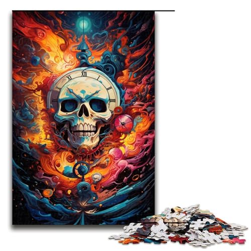 Puzzle für Erwachsene 1000 Teile farbenfrohes psychedelisches Totenkopf Puzzle Geburtstagsgeschenk für Teenager ab 14 Jahren 75 x 50 cm Puzzle für Erwachsene 1000 Teile farbenfrohes psychedelisches Totenkopf Puzzle Geburtstagsgeschenk für Teenager ab 14 Jahren 75 x 50 cm von QSYFNBZL