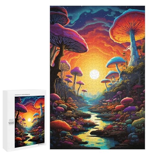 Puzzle für Erwachsene 1000 Teile farbenfrohes psychedelisches Traumland Puzzle Lernspiele für Zuhause DIY Spielzeug tolles Geschenk für Spiele 75 x 50 cm von QSYFNBZL