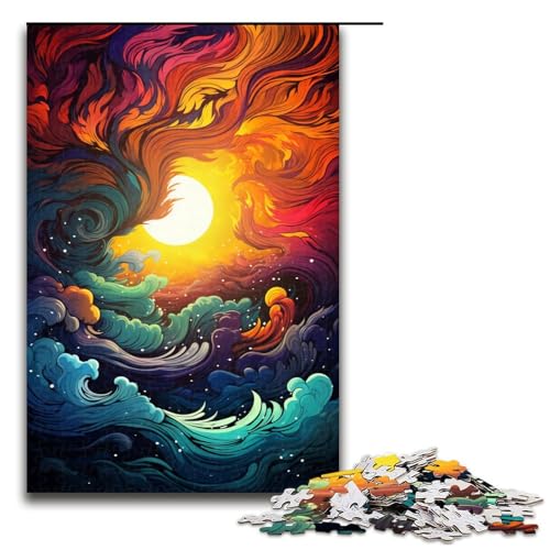 Puzzle für Erwachsene 1000 Teile farbenfrohes psychedelisches Wirbel Puzzle Spiele Spielzeug Geschenk geeignet als Schreibtischdekoration 75 x 50 cm Puzzle für Erwachsene 1000 Teile farbenfrohes psychedelisches Wirbel Puzzle Spiele Spielzeug Geschenk geeignet als Schreibtischdekoration 75 x 50 cm von QSYFNBZL