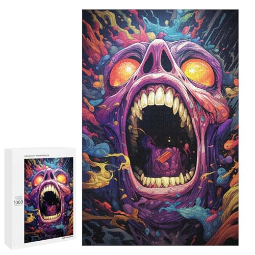 Puzzle für Erwachsene 1000 Teile farbenfrohes psychedelisches böses Monster lustiges Familienpuzzle tolles Geschenk für Teenager ab 14 Jahren 75 x 50 cm Puzzle für Erwachsene 1000 Teile farbenfrohes psychedelisches böses Monster lustiges Familienpuzzle tolles Geschenk für Teenager ab 14 Jahren 75 x 50 cm von QSYFNBZL