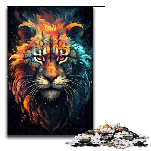 Puzzle für Erwachsene 1000 Teile farbenfrohes psychedelisches sibirisches Feuertiger Holzpuzzle Lernspielzeug Familienspiele 75 x 50 cm Puzzle für Erwachsene 1000 Teile farbenfrohes psychedelisches sibirisches Feuertiger Holzpuzzle Lernspielzeug Familienspiele 75 x 50 cm von QSYFNBZL