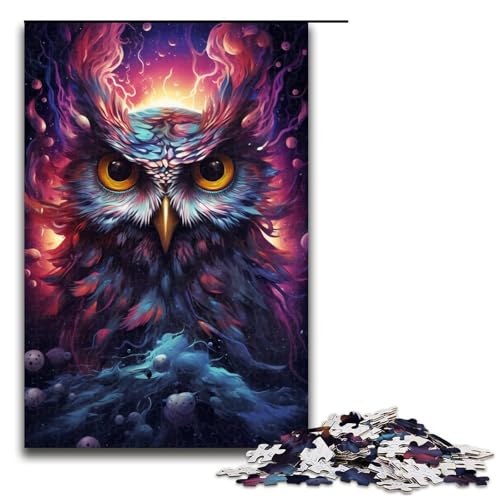 Puzzle für Erwachsene 1000 Teile futuristisches farbenfrohes psychedelisches Eulen Puzzle für Erwachsene Holzspiele für die ganze Familie Weihnachts und Geburtstagsgeschenke 75 x 50 cm Puzzle für Erwachsene 1000 Teile futuristisches farbenfrohes psychedelisches Eulen Puzzle für Erwachsene Holzspiele für die ganze Familie Weihnachts und Geburtstagsgeschenke 75 x 50 cm von QSYFNBZL