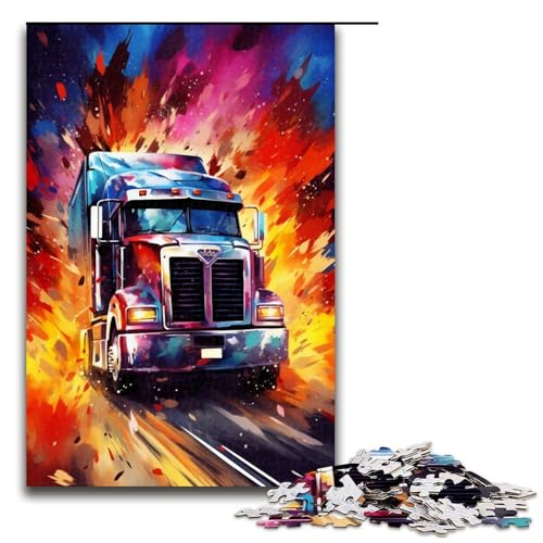 Puzzle für Erwachsene 1000 Teile großer LKW ist von Spritzern umgeben viele Farbpuzzles Spielspielzeug lustig 75 x 50 cm Puzzle für Erwachsene 1000 Teile großer LKW ist von Spritzern umgeben viele Farbpuzzles Spielspielzeug lustig 75 x 50 cm von QSYFNBZL