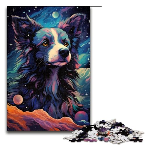 Puzzle für Erwachsene 1000 Teile hübscher Husky Geburtstagsgeschenk für Teenager ab 14 Jahren 75 x 50 cm von QSYFNBZL