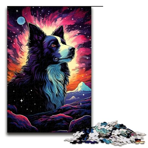 Puzzle für Erwachsene 1000 Teile hübscher Husky Lernspiele für Zuhause DIY Spielzeug tolles Geschenk für Spiele 75 x 50 cm von QSYFNBZL