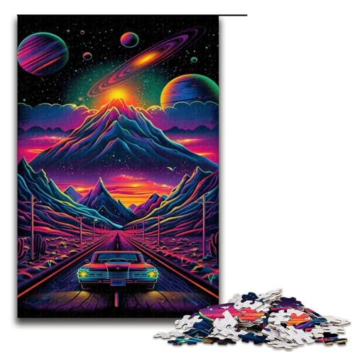 Puzzle für Erwachsene 1000 Teile kosmische Berge Straßenpuzzles Spiele Spielzeug Geschenk geeignet für die Schreibtischdekoration 1000 Teile von QSYFNBZL