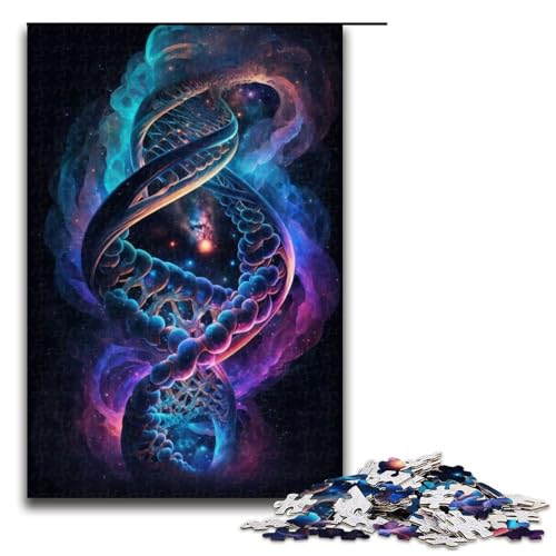 Puzzle für Erwachsene 1000 Teile menschliche DNA im Weltraum Puzzle für Erwachsene Holzspiele für die ganze Familie Weihnachts und Geburtstagsgeschenke 75 x 50 cm Puzzle für Erwachsene 1000 Teile menschliche DNA im Weltraum Puzzle für Erwachsene Holzspiele für die ganze Familie Weihnachts und Geburtstagsgeschenke 75 x 50 cm von QSYFNBZL