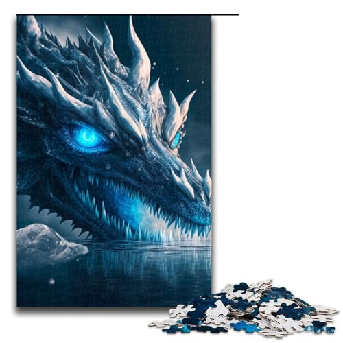 Puzzle für Erwachsene 1000 Teile mystisches Drachen Kunstwerk Familienspaß Puzzle tolles Geschenk für Teenager ab 14 Jahren 75 x 50 cm von QSYFNBZL