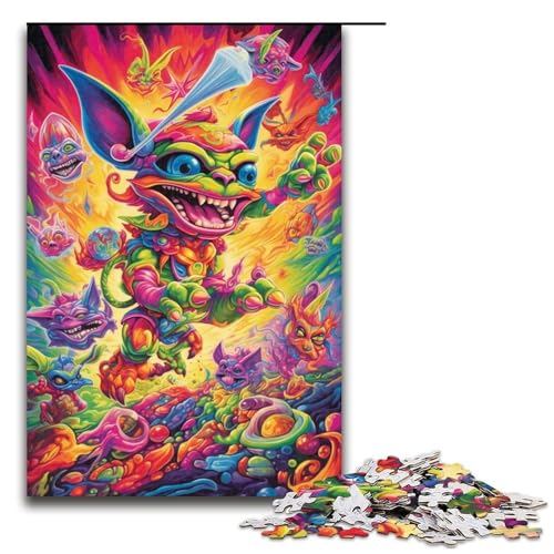 Puzzle für Erwachsene 1000 Teile psychedelische Bunte Monster Puzzle Lernspiele für Zuhause DIY Spielzeug tolles Geschenk für Spiele 1000 Teile von QSYFNBZL