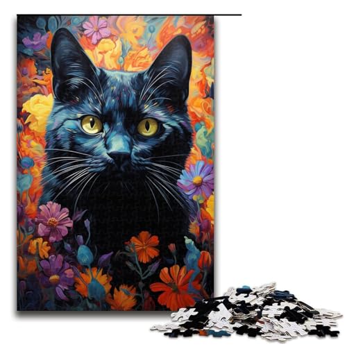 Puzzle für Erwachsene 1000 Teile psychedelische Farbfantasiekatze Holzpuzzle Lernspielzeug Familienspiele 75 x 50 cm Puzzle für Erwachsene 1000 Teile psychedelische Farbfantasiekatze Holzpuzzle Lernspielzeug Familienspiele 75 x 50 cm von QSYFNBZL