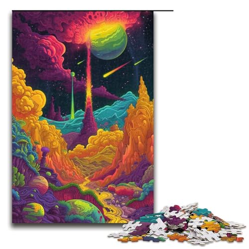 Puzzle für Erwachsene 1000 Teile psychedelische Landschaftskunst Geburtstagsgeschenk Geschenke für Teenager ab 14 Jahren 75 x 50 cm Puzzle für Erwachsene 1000 Teile psychedelische Landschaftskunst Geburtstagsgeschenk Geschenke für Teenager ab 14 Jahren 75 x 50 cm von QSYFNBZL