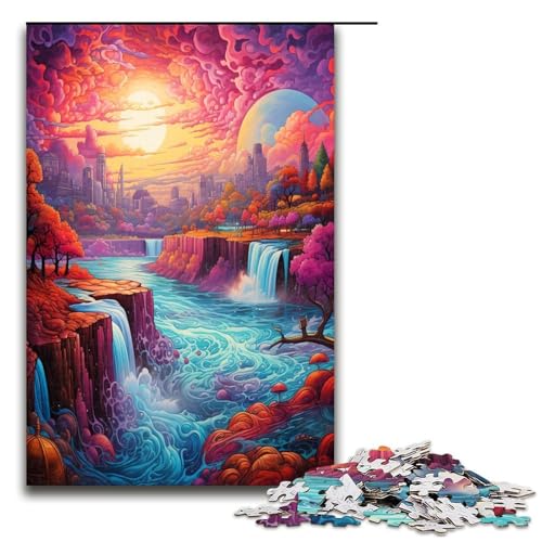 Puzzle für Erwachsene 1000 Teile psychedelische Niagarafälle bei Nacht Geburtstagsgeschenk für Teenager ab 14 Jahren 1000 Teile Puzzle für Erwachsene 1000 Teile psychedelische Niagarafälle bei Nacht Geburtstagsgeschenk für Teenager ab 14 Jahren 1000 Teile von QSYFNBZL